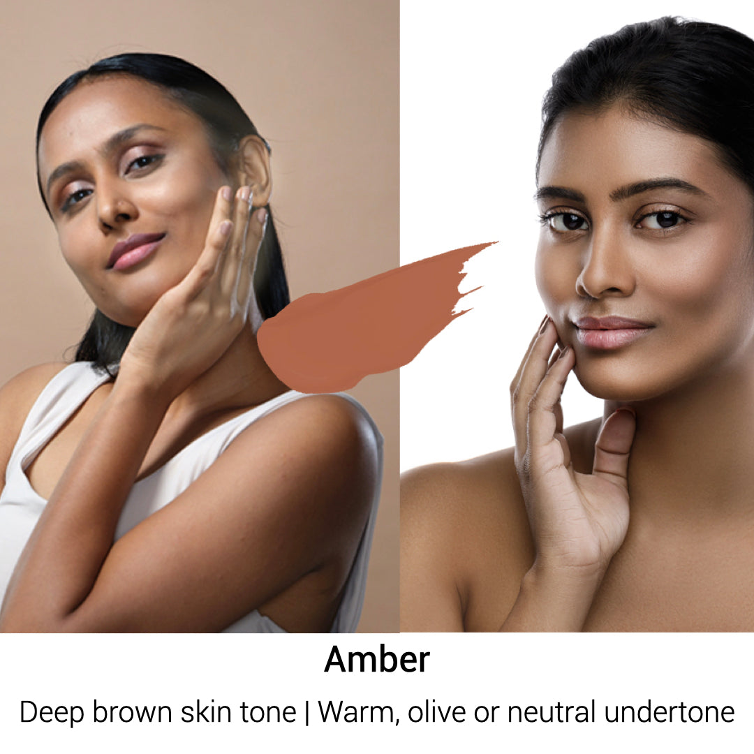 Deep brown skin tone | Warm, olive or neutral undertone