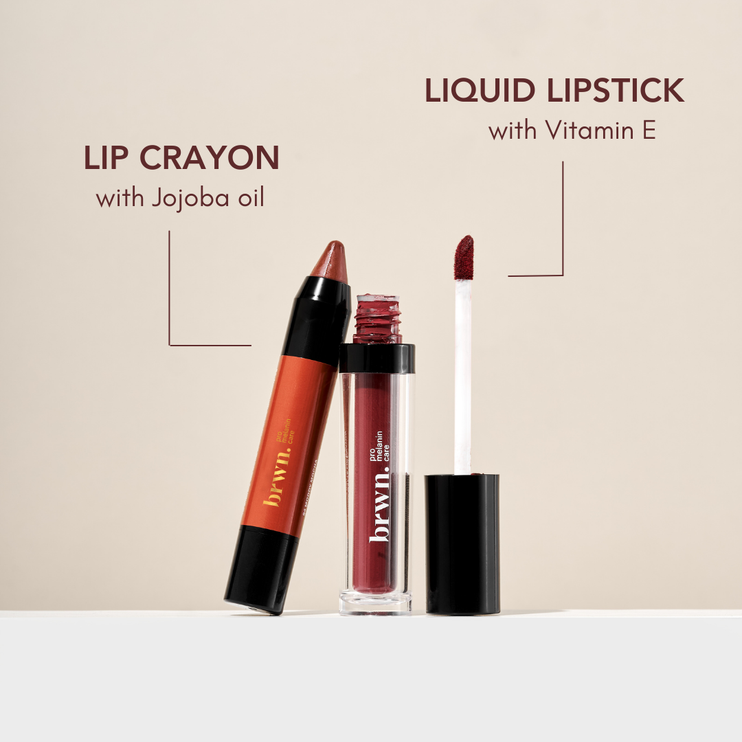Pout & Play | Liquid lipstick + Lip Crayon
